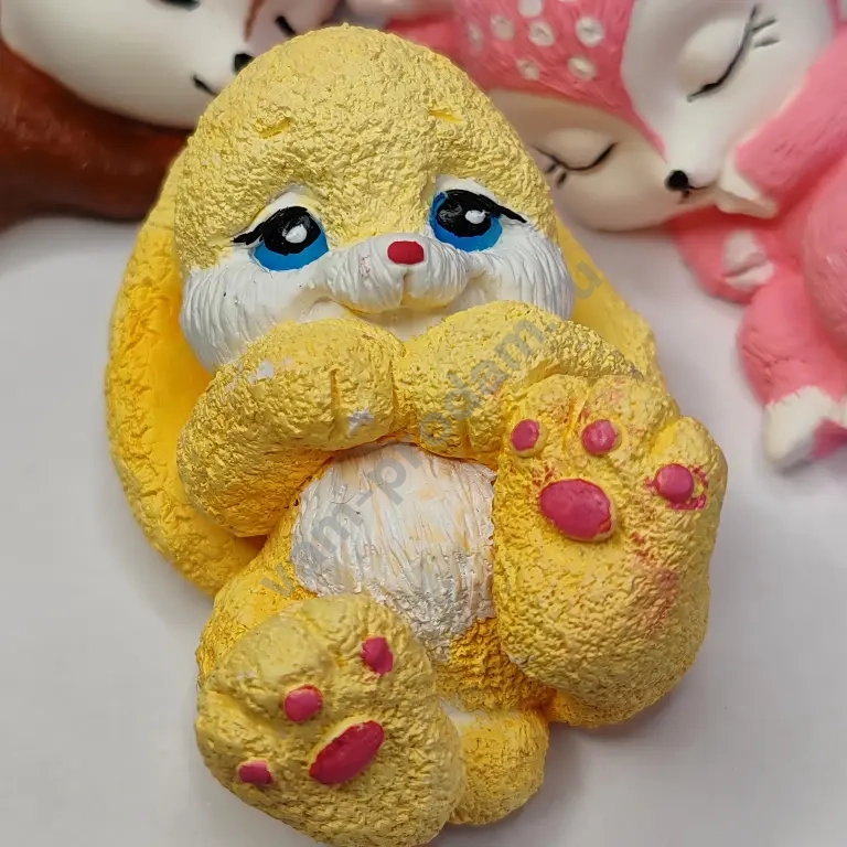 Фигурки из гипса, оленёнок, зайчик, медведь