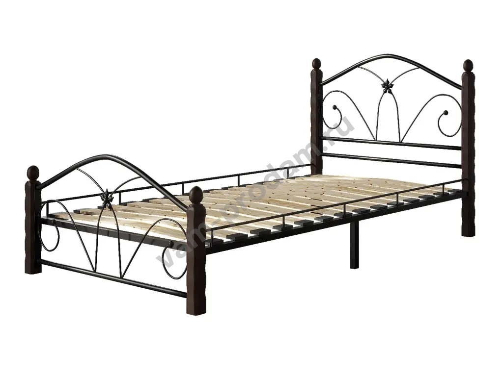 Кровать односпальная в кованом стиле