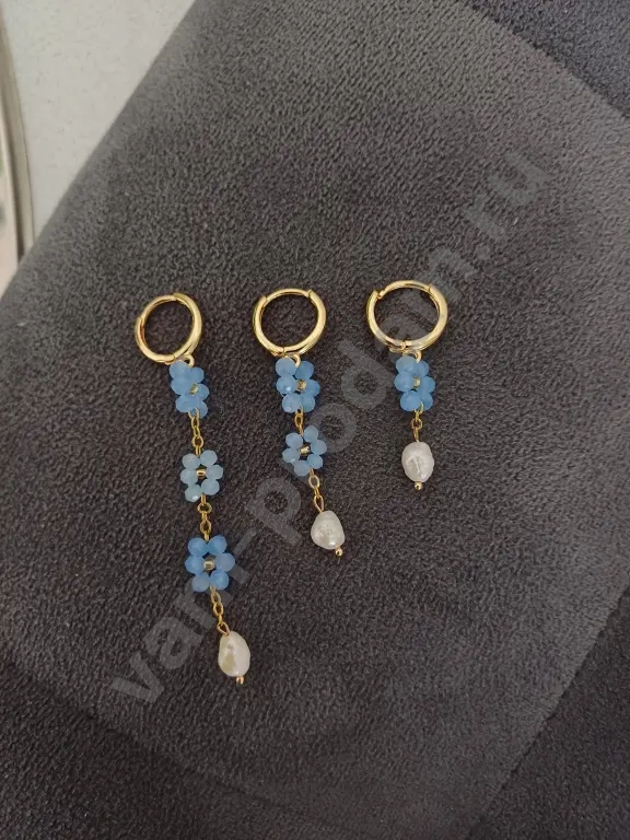 Комплект украшений, браслет и серьги, ручная работа