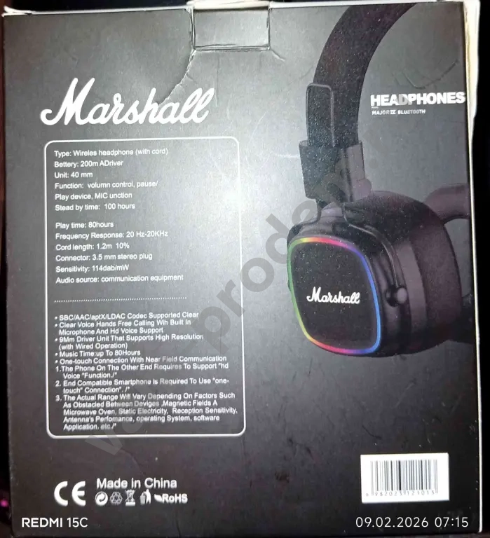 Наушники Marshall MAJOR 4