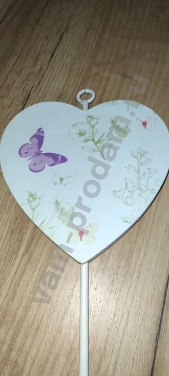 Вешалка крючок, сердце "Прованс"