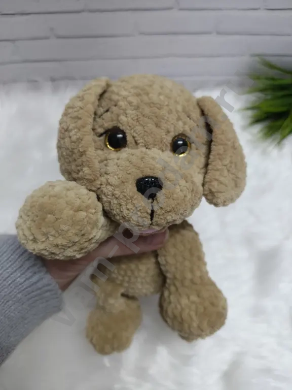 Вязаная игрушка ручной работы " Собачка"