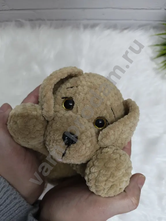 Вязаная игрушка ручной работы " Собачка"