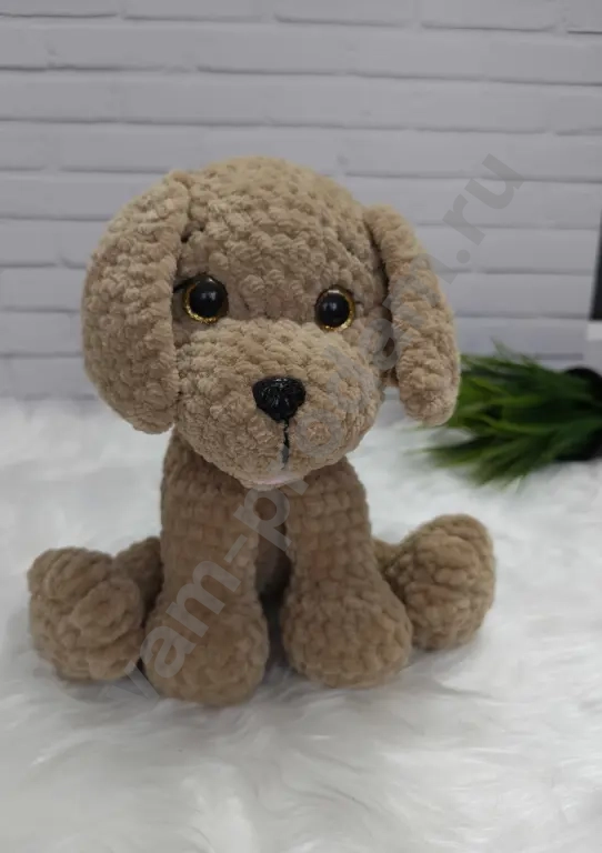 Вязаная игрушка ручной работы " Собачка"