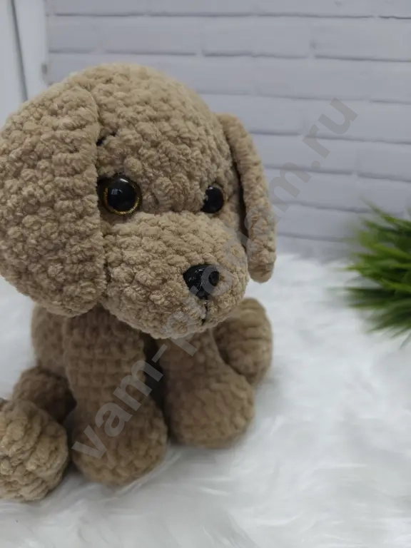Вязаная игрушка ручной работы " Собачка"