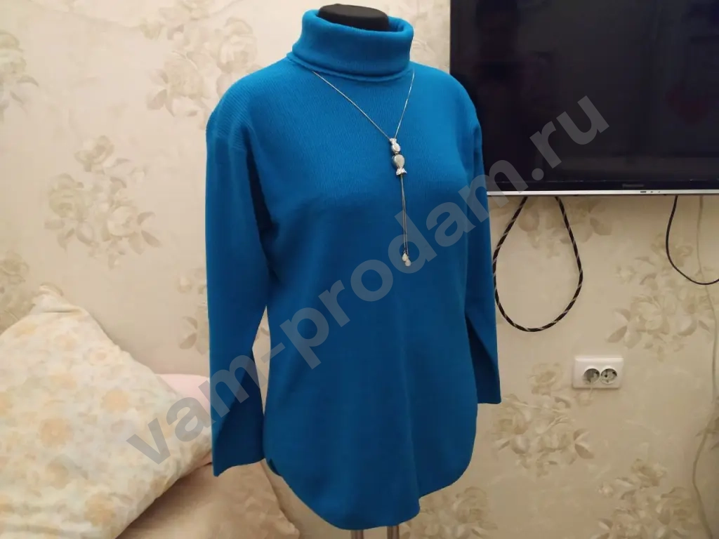 Свитер с воротником женский хлопок 46-48