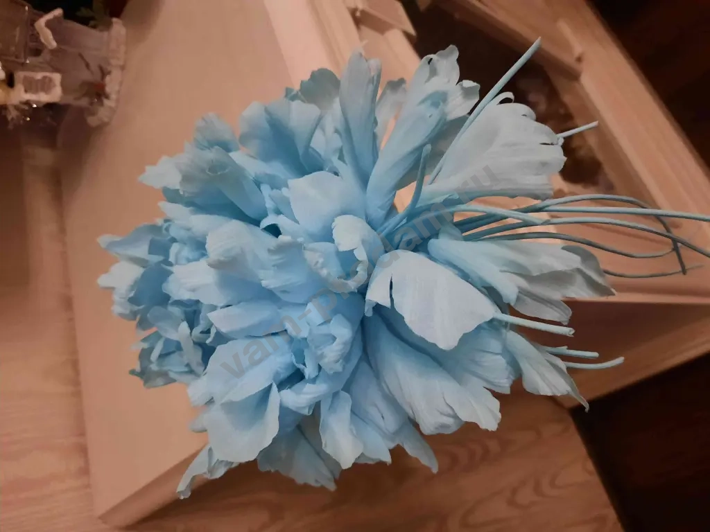 Большой цветок брошь.Бирюзовый.