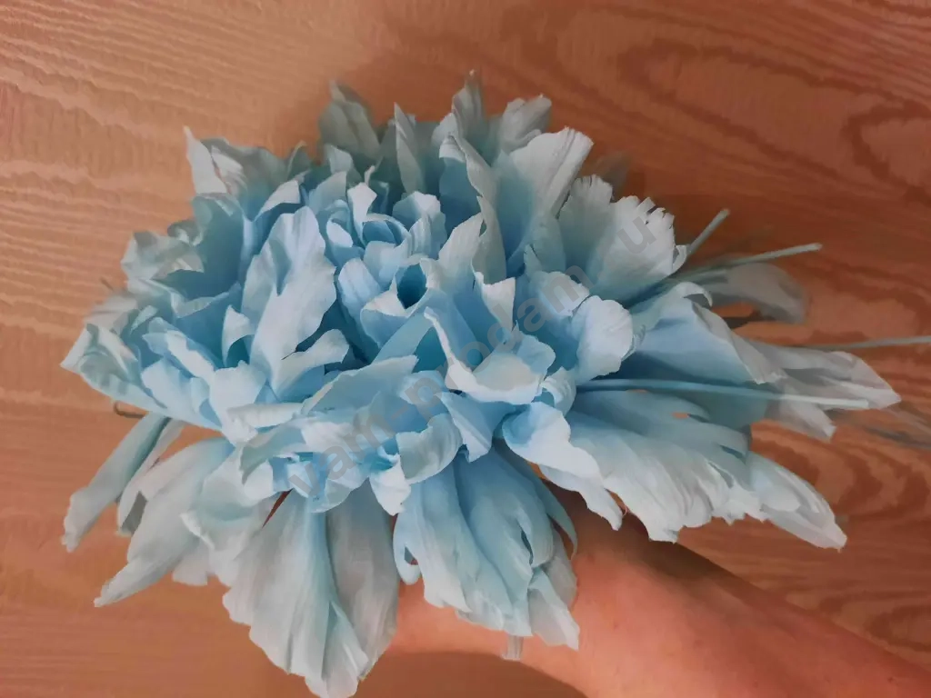 Большой цветок брошь.Бирюзовый.