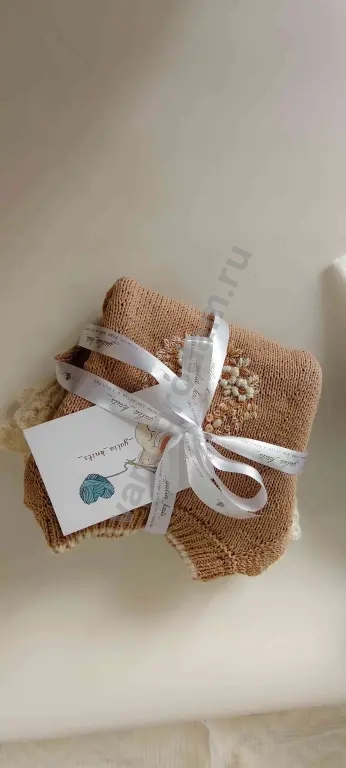 Туника ручной работы с вышивкой и мохером (рост 110)