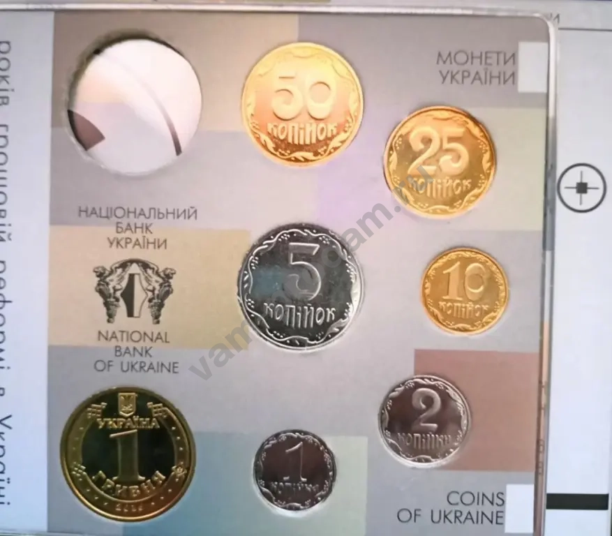 Годовой набор регулярных монет Украины 2016