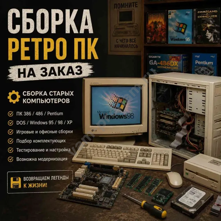 Сборка ретро ПК на заказ / Сборка старых компьютеров