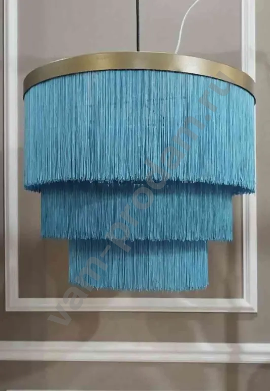 Подвесной абажур с бахромой