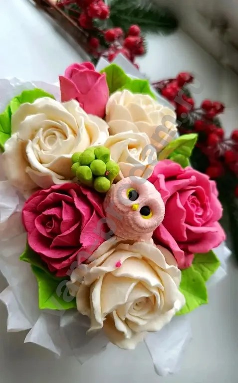 призенты и букеты из зефира