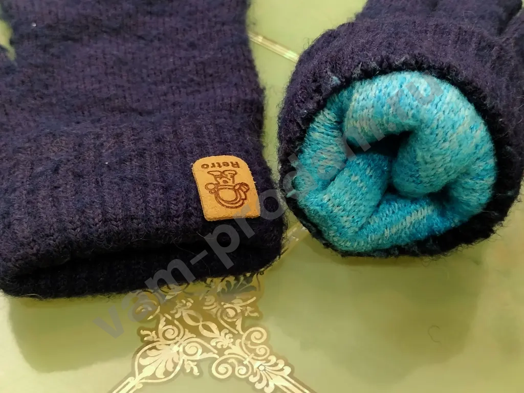 Шапка + перчатки, зима, на 3-5 лет